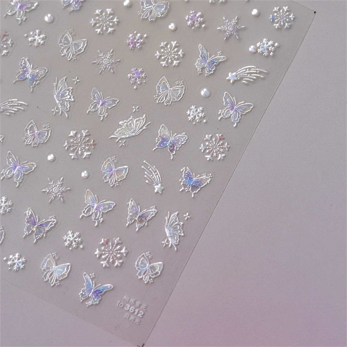 1pcs 5D Japanese Kawaii Dream Nail Art Stickers Flower Bird Snowflakes Butterfly Nail Decoration Adhesive Decals DIY Accessories 5