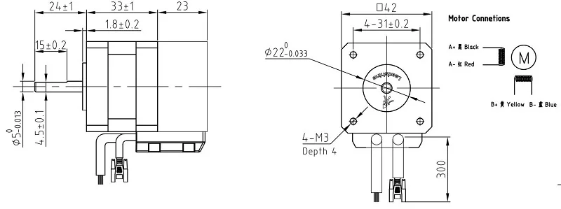 42CME08 Leadshine Closed Loop Stepper Motor NEMA 17 Servo motor instal 1000-Line Encoder 80W easy servo motors