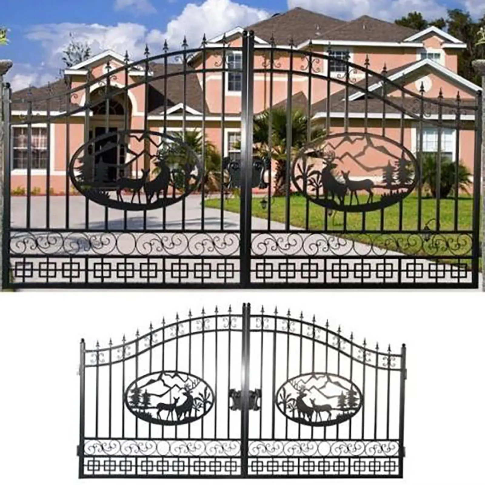 Chery Industrial Fence Gate Easily Assembled, Rodent Proof, Rot Proof, Waterproof, Easy, Durable Out door Iron Gate