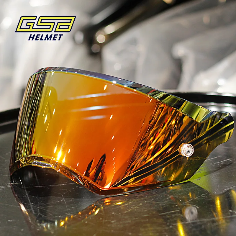 

GSB XP/22 motorcycle full helmet lens color mirror motorcycle traction helmet road helmet gold plated lens pinlock anti fog stic