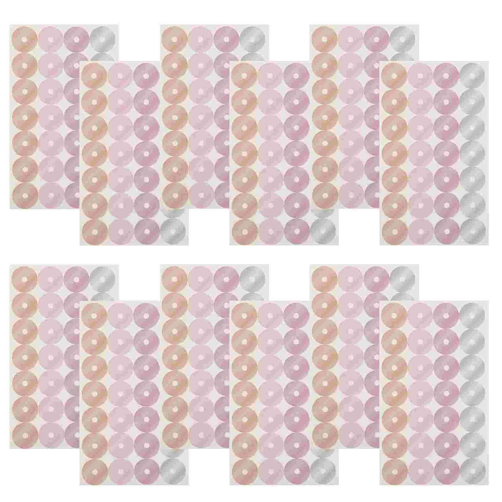 16 Sheets Reinforcement Rings Paper Loose-leaf Paper Patch Hole Protection Sticker Repair Punch Reinforcement Label