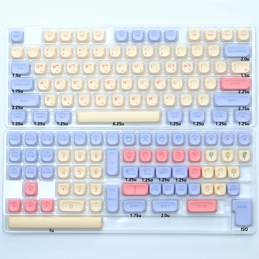 KBDiy-KOA perfil PBT Keycaps para teclado mecânico,