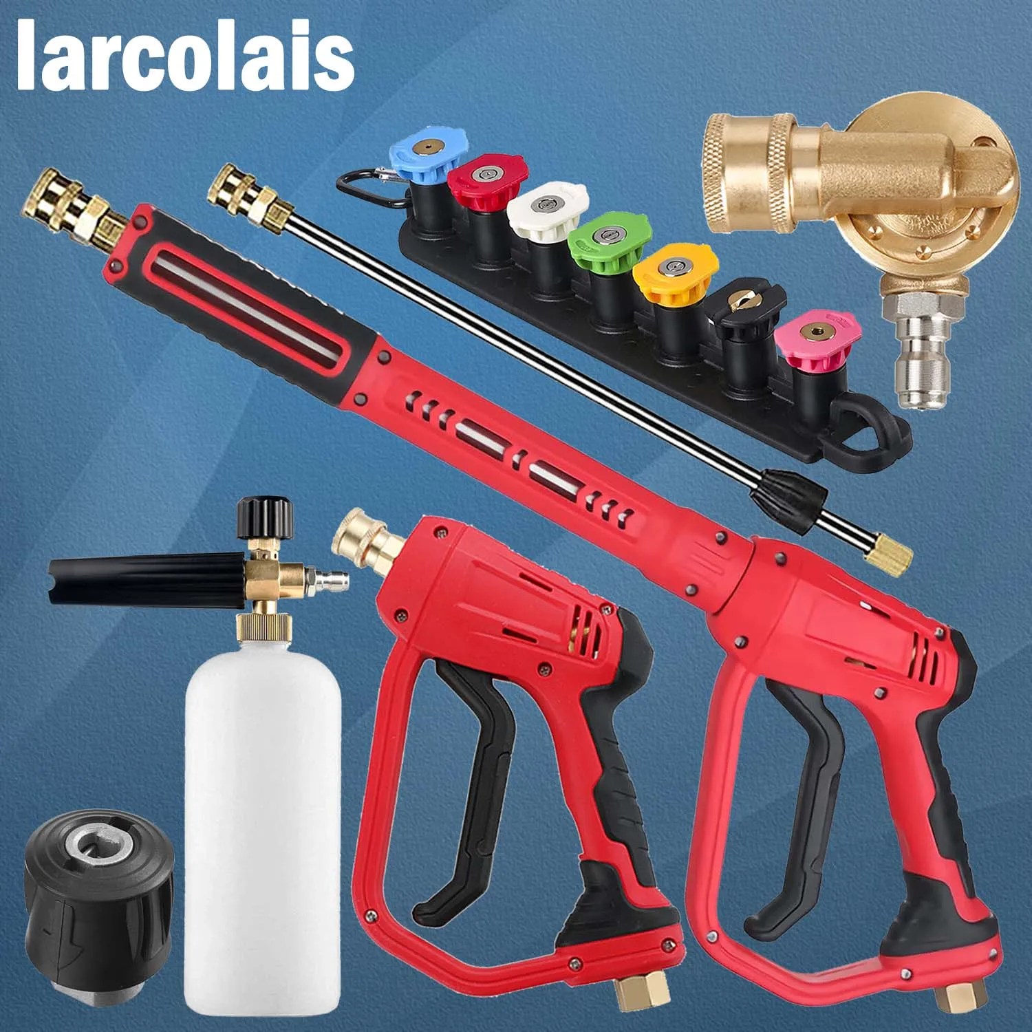 36inch-high-power-pressure-washer-gun-extension-wand-nozzle-tips-foam-lance-car-clean-kit-for-karcher-lavor-nilfisk-black-decker