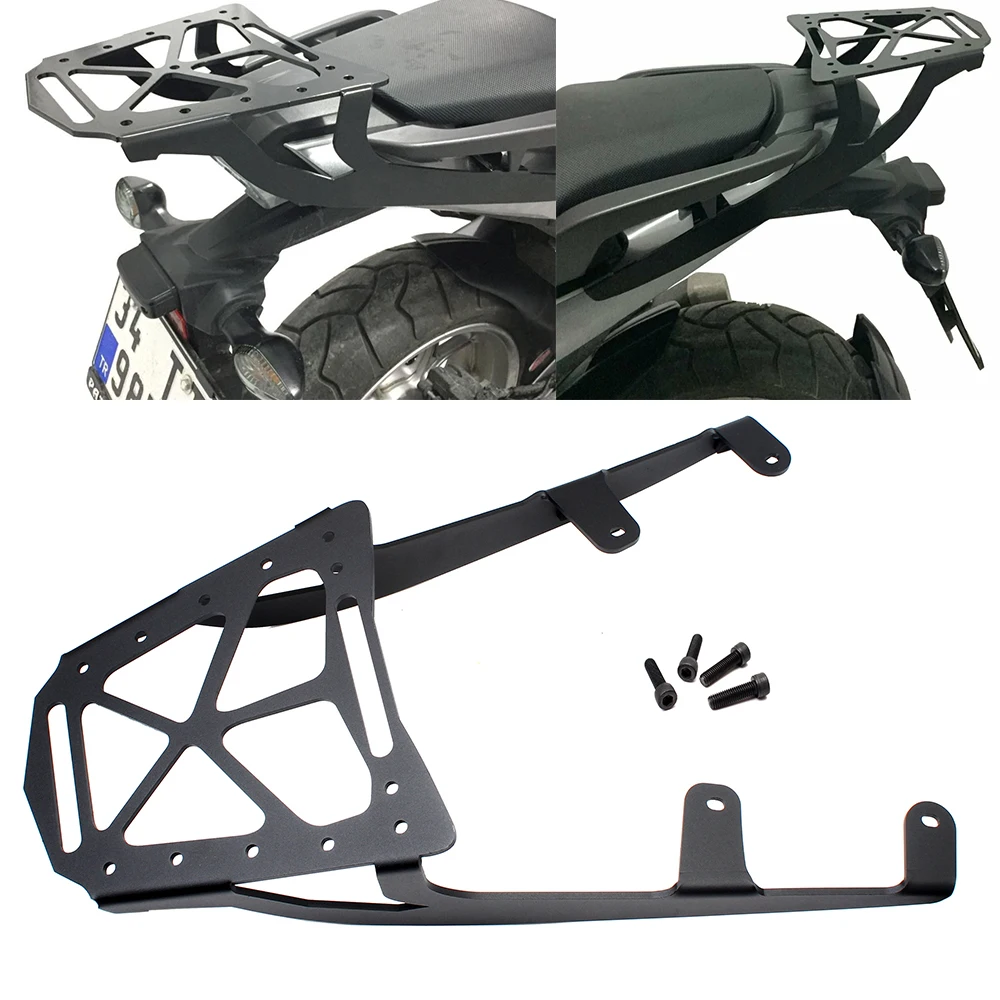 Motorcycle Black Tour Pack Rear Luggage Support Shelf Top Case Rack For