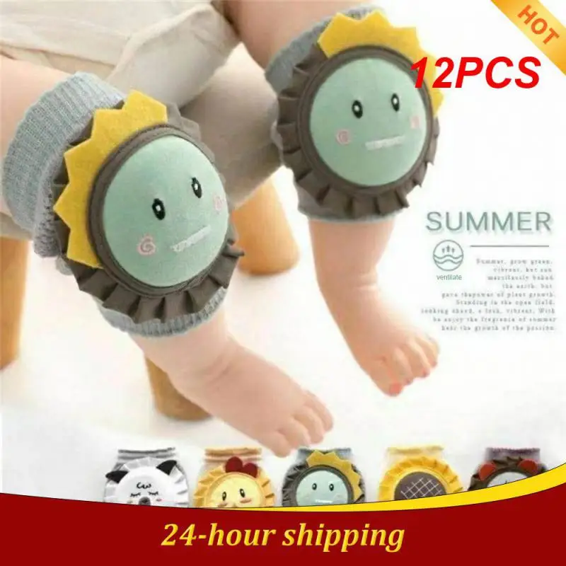 

12PCS Toddler Anti-fall 1pairs Breathable Mesh Summer Thin Section Easy To Wash And Stretch Pregnant Baby Knee Pads Knitting