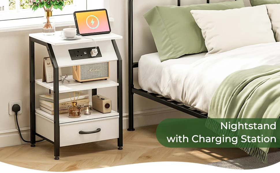Nightstand with Charging Station