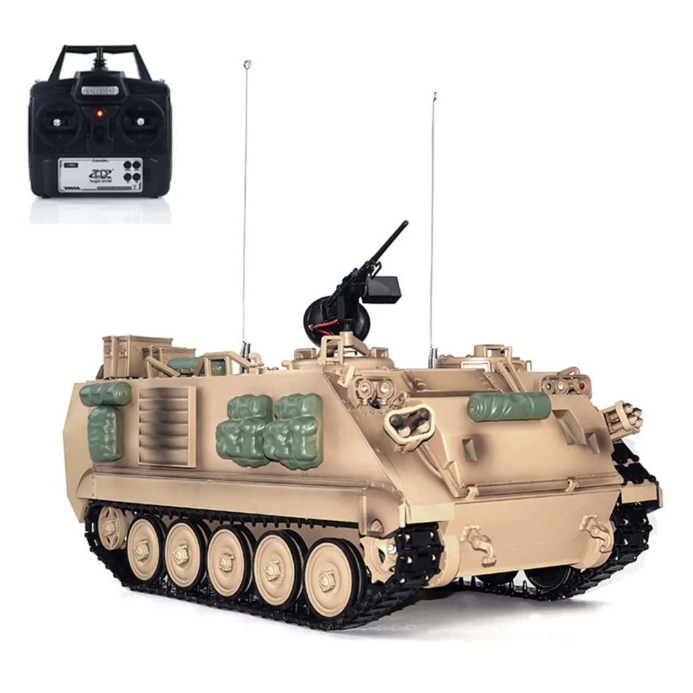 1/16 톡데 RC 군용 탱크 M2412-C M113A2 APC 포탑 회전 360도 원격 조종 팬저 전동 장난감 적외선 LED 조명 사운드