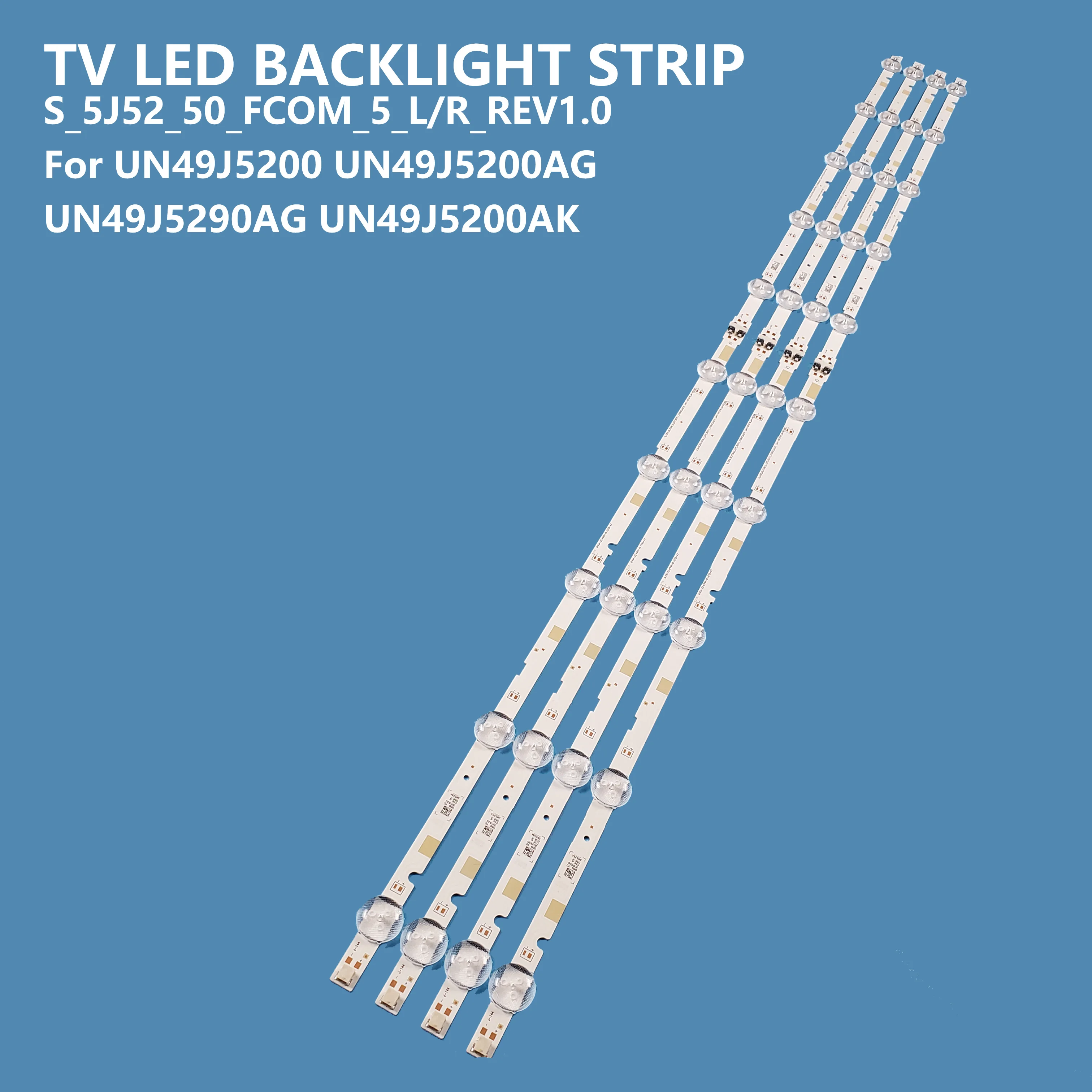 8Pcs/set TV LED Backlight Strip Bar Light S_5J52_50_FCOM_5 R/L For Samsung 49