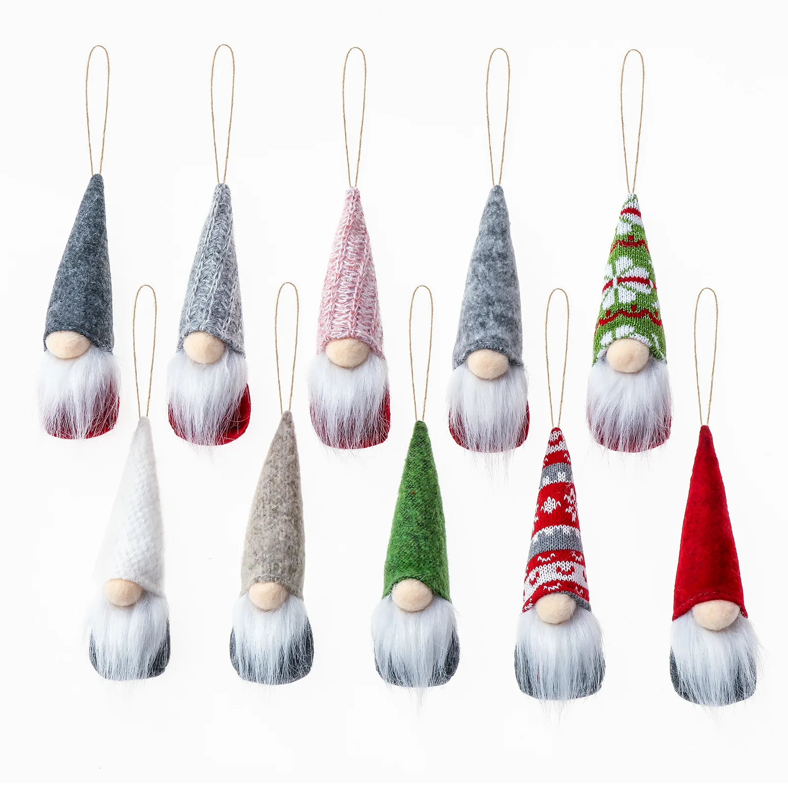 

5Pcs/set Christmas Kids 2022-2023 New Year Gifts Mini Doll Christmas Tree Pendant Xmas Plush Dolls Home Christmas Decorations