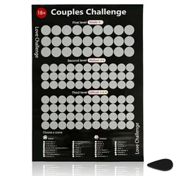 Romantic Adventure Scratch - Off Poster: 100 Fun Date Night Ideas (Black)