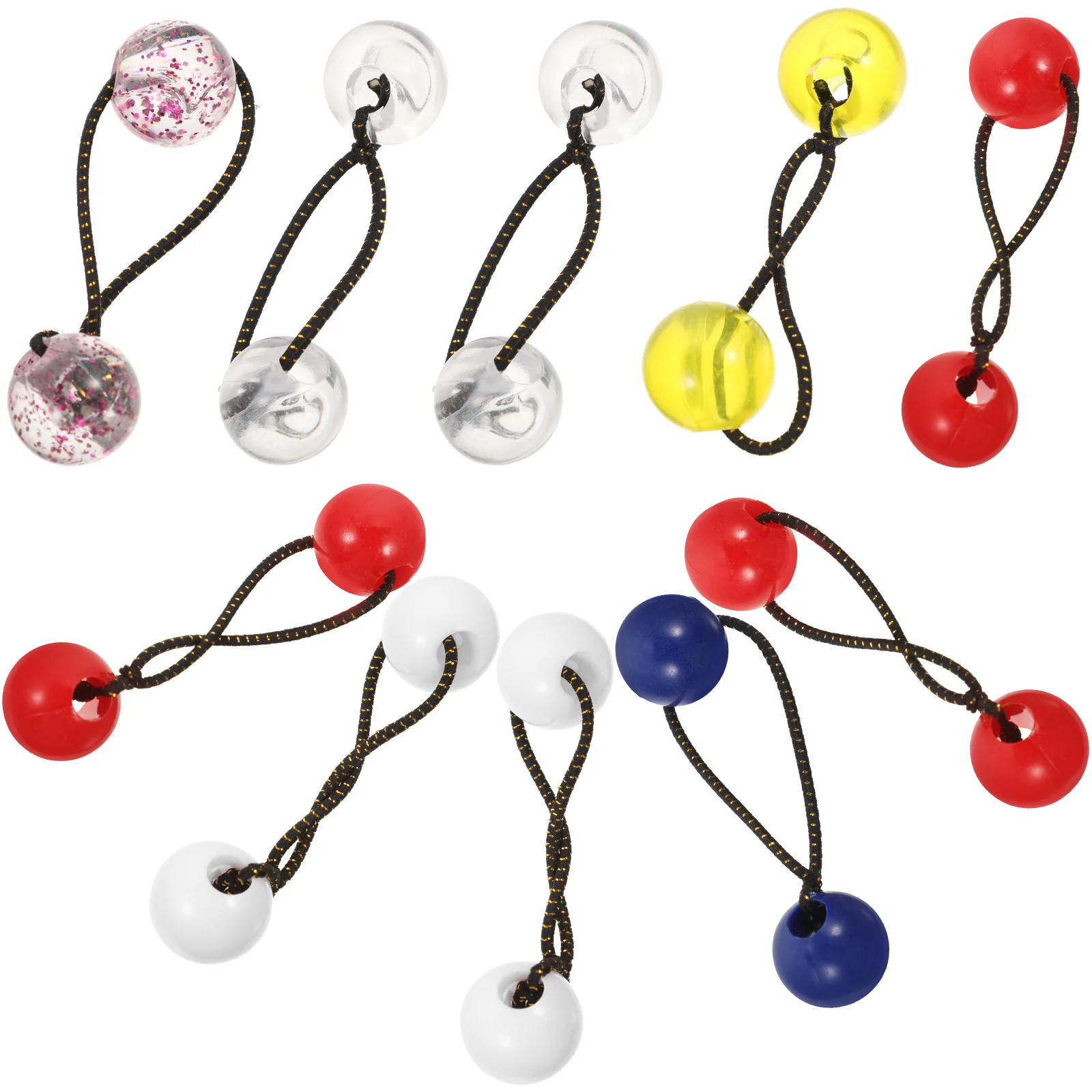 

Kids Hair Ties with Balls Infant Accessories Ponytail Double Bead Head Rope Ribbons Elastic Holders for