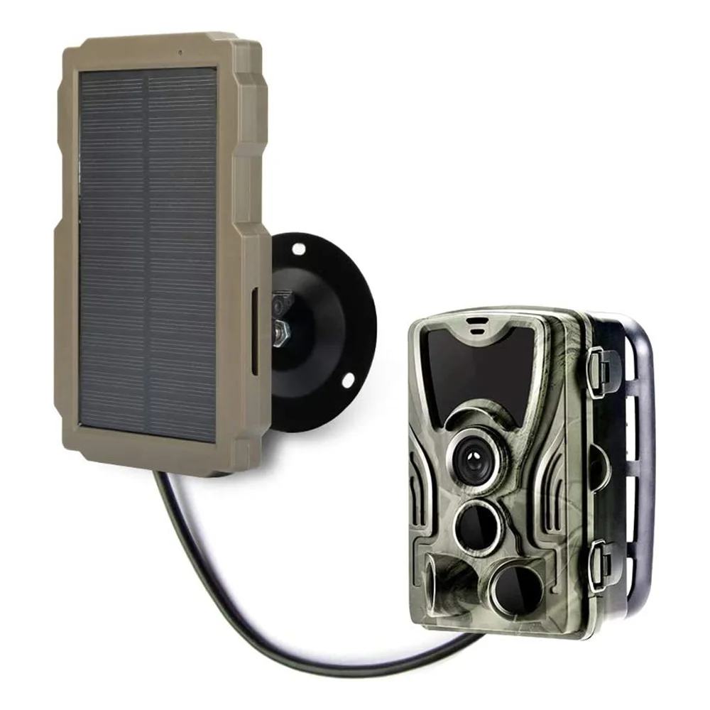 Trail Game Camera Solar Panel Kit 3000mAh 6V-12V Rechargeable Solar Charger for Hunting Camera 25% Conversion Rate