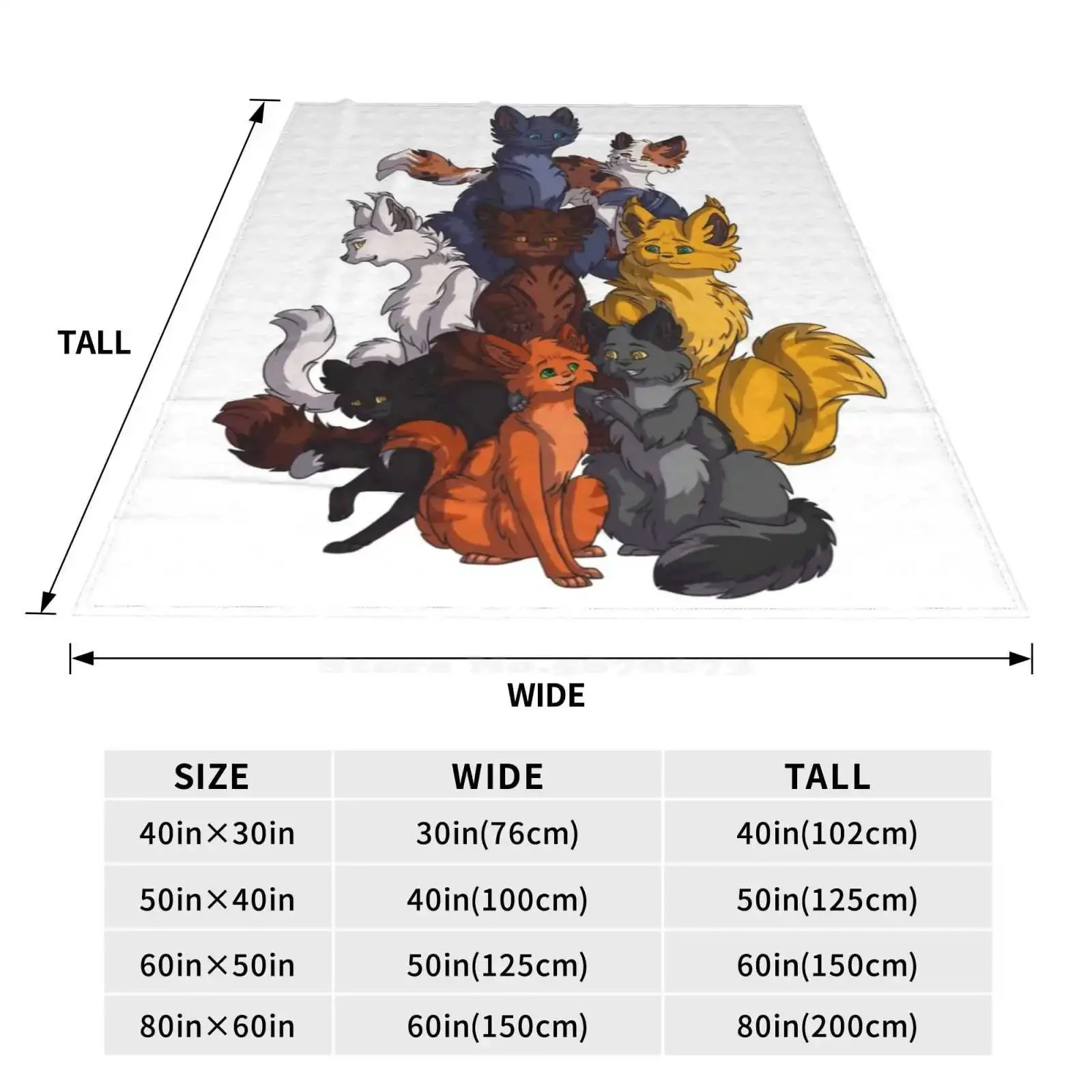Celebrating Warrior Cats Soft Warm Throw Blanket Cats Warrior Cat Bluestar Lionheart Whitestorm Tigerclaw Firepaw Ravenpaw 4