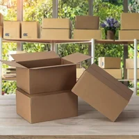 Mailing Shipping Boxes, 7.6x3.94x5.1inches, Brown Corrugated Cardboard Mailer Box With Lids, Single Wall, 32Lb/sq inch, 6