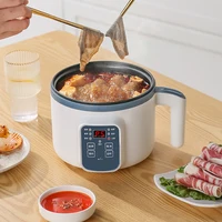 Mini Electric Rice Cooker Household Multifunctional Heating Pan Cooking Pot Double Layer 2L 2-3 People Mini Hotpot Soup Steamer 2