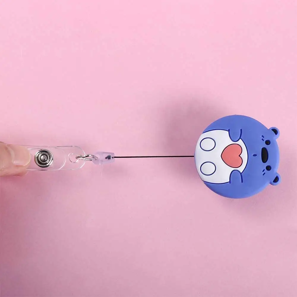 학생용 곰돌이 팬더 워크 카드 클립, 가슴 카드, 접이식 배지 릴, 간호사 배지 홀더, ID 카드 클립, 이름표 홀더
