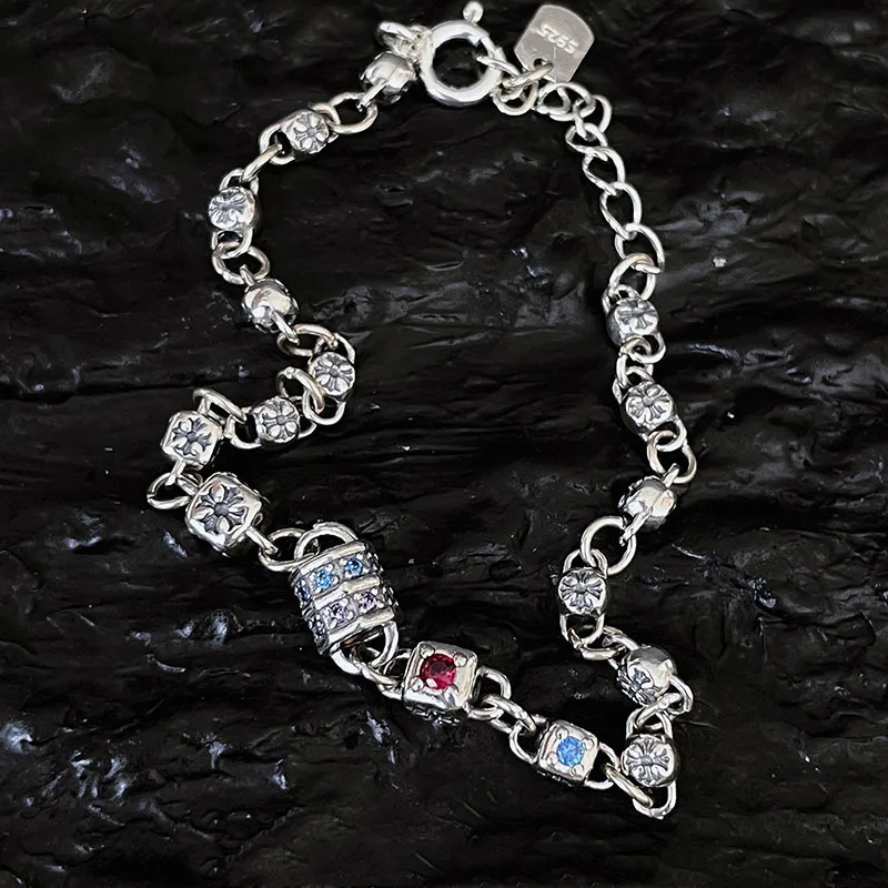 

WEIYUE Vintage do old color zirconium square dice ladies bracelet Fashion jewelry high sense bracelet wedding party gift