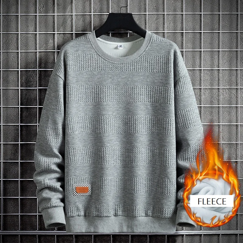 Solid color o-neck sweatshirt, Light Grey