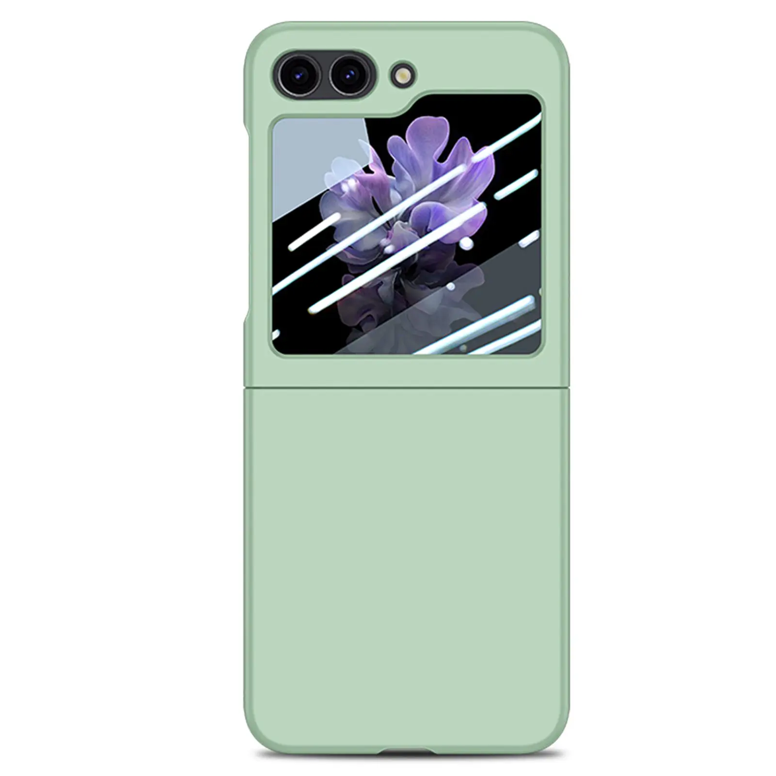 Handyhülle für Samsung Galaxy Z Flip 5 5G mit rückseitigem Glasschutz aus Kunststoff_voghion.com