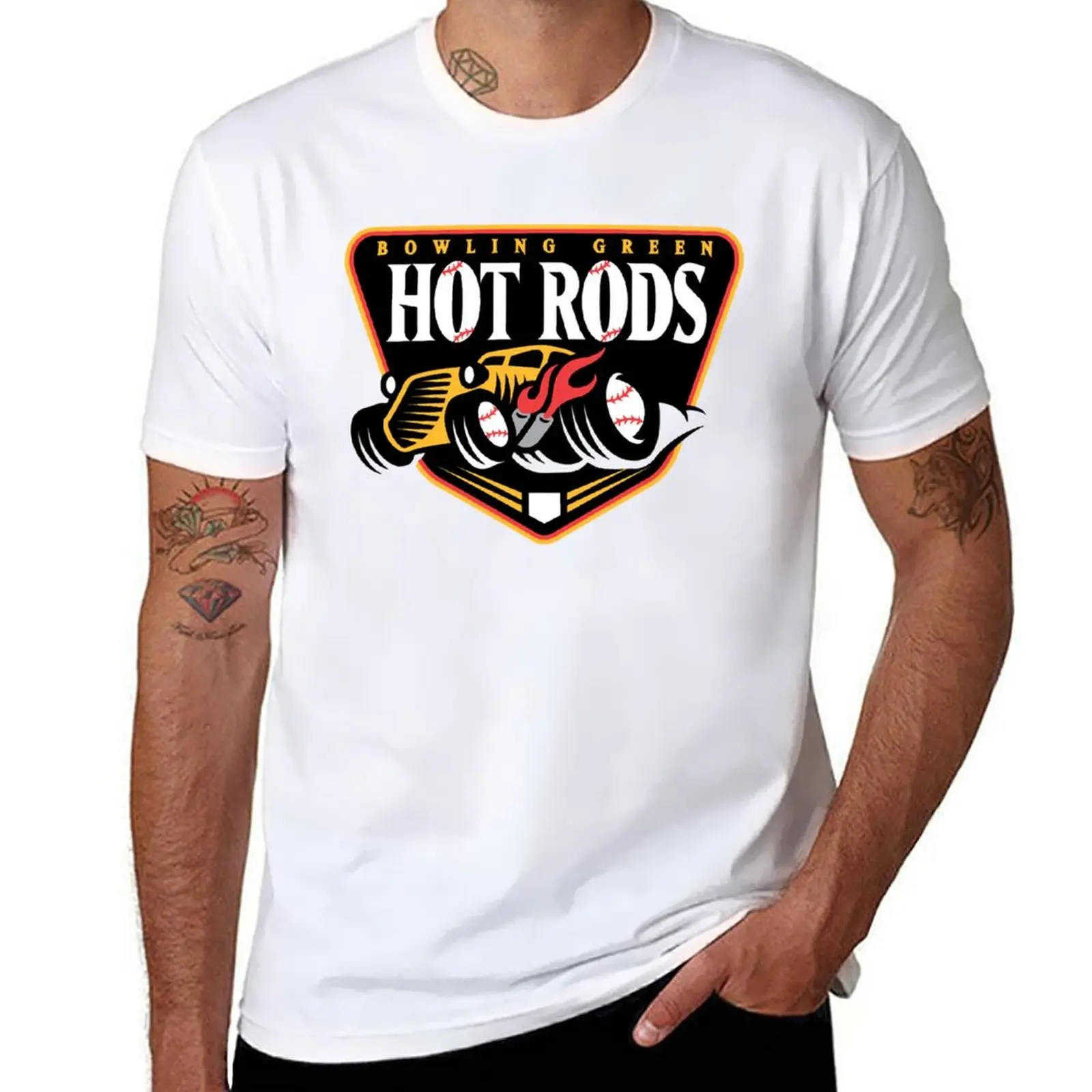 The Bowling Green Hot Rods 2 T-Shirt Animal Prinfor Boys Tees Plus Size Top T-Shirt Da Uomo