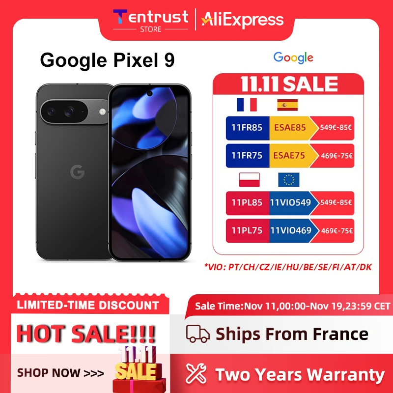 Smartfon Google Pixel 9 5G z EU za $500.63 / ~1878zł Smartfon Google Pixel 9 5G z EU za $500.63 / ~1878zł