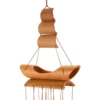 Bamboo Wind Chime Handmade Natural Ring Home Decor Wind Chime Hanging Ornament Outdoor Yard Wind Bell 6
