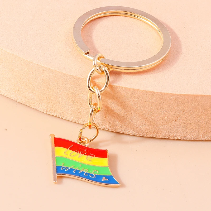 Niedlicher Emaille-Regenbogen-Liebes-Herz-Schlüsselanhänger für Frauen und Mädchen, Schlüsselanhänger, Anhänger für Autoschlüsselhalter, Handtasche, Dekor, DIY, handgefertigter Schmuck, Geschenk – Detail 12