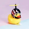 Cute Rubber Duck Toys Kids Toys Helmet Yellow Duck with Propeller Glue Baby Shark Toy Bath Toys Room Decoration Car Ornaments 3