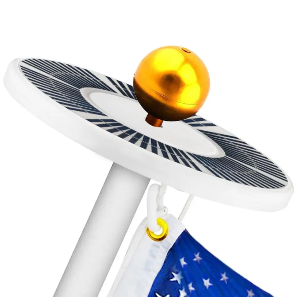 136LED Round Solar Flag Pole Light Super Bright Energy Saving IP65 Waterproof Flagpole Lights Auto On/off Outdoor Camping Lamp solar lights