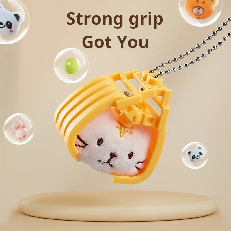 Children's mini doll machine, small household electric sound and light twisting egg clip doll machine, gift grabbing doll machin 4