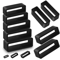 Durable Rubber Silicone Watch Band Keeper Holder - Strap Ring Accessories (2 - 10PCS) - 14mm