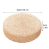 Hot 40cm*40cm Handmade Woven Natural Straw Round Pouf Tatami Cushion Floor Japanese Style Cushion Home Textile 3