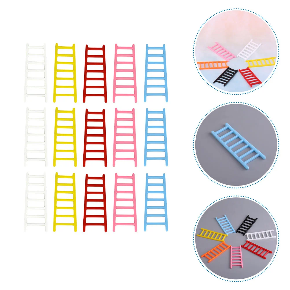

50 Pcs Toy House Ladder Micro Landscape Ladders Decor Mini Miniature Adorn