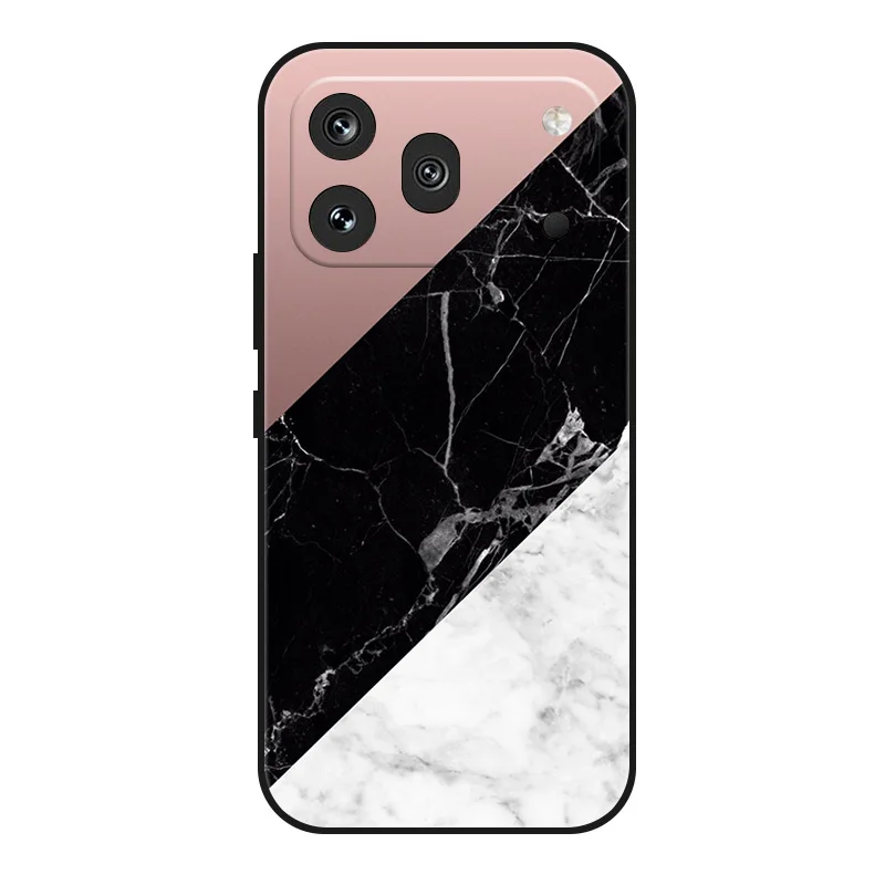 Marble Painted Soft Matte Silicone Back Cover Case