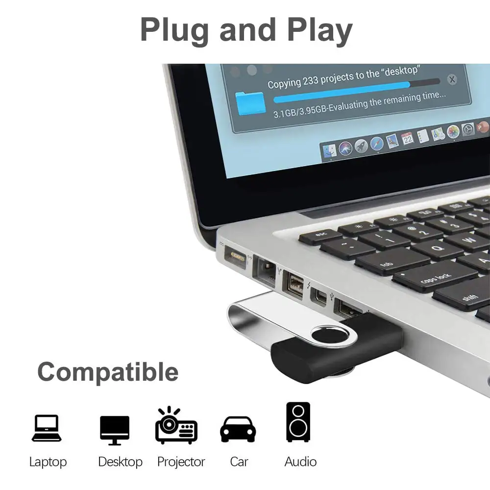 

Usb-флеш-накопитель металлический, 64 ГБ, Usb 2,0