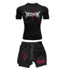 Anime Berserk Compression Set Fitness Suit for Men Quick Dry Compression Shirt+Gym Performance Shorts Running Workout Sportswear 3