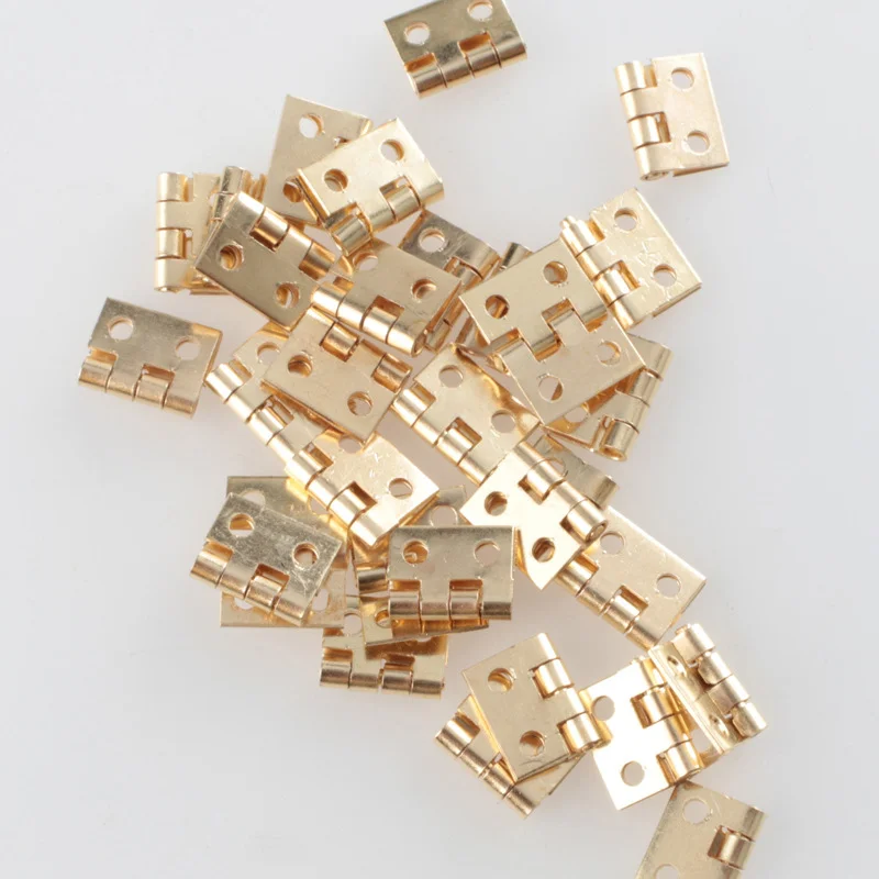 20pcs Tiny Metal Hinges For 1/12 House Prefab Miniature Cabinet Furniture Fittings For Home Hardware