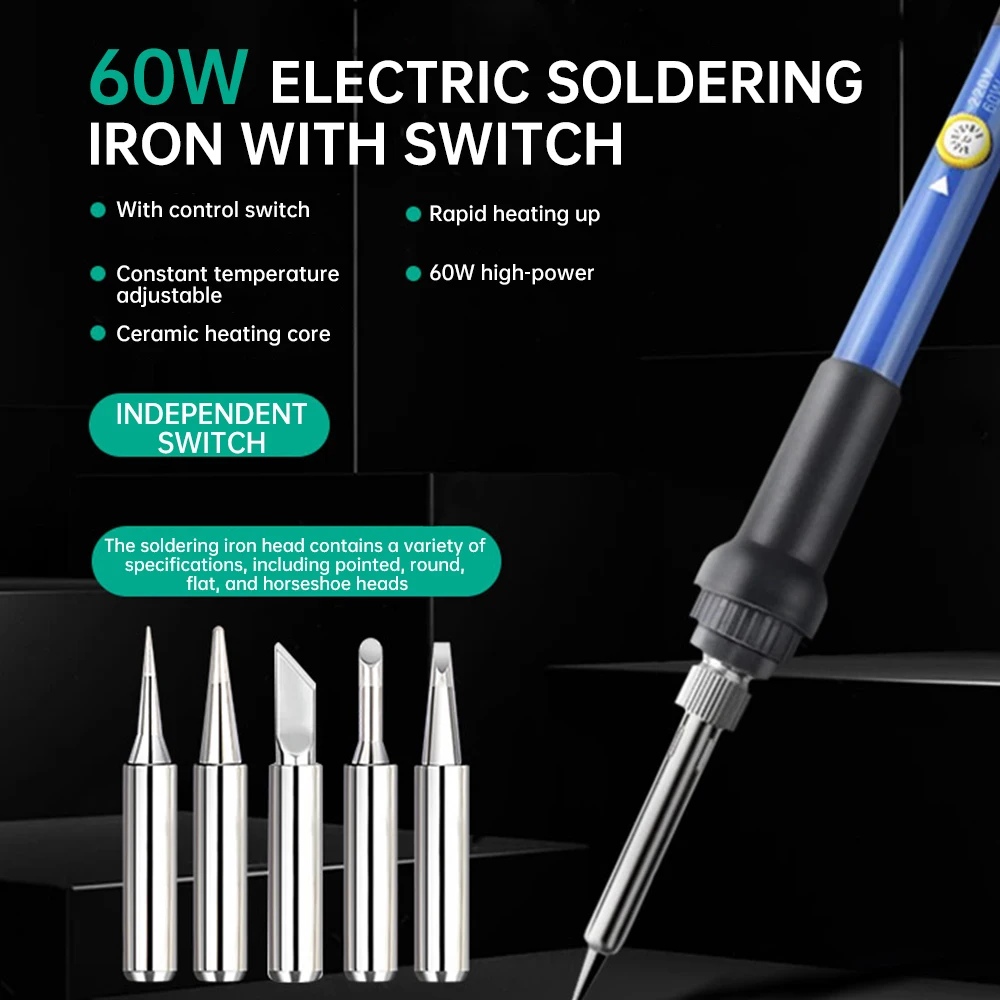 20W-60W high power 200℃～450℃ rapid heating Electric Soldering Iron 110V/220V Electric Welding Tools