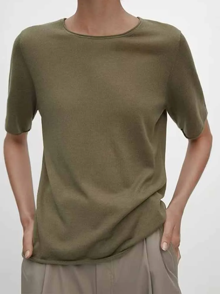 

New Fashion Straight shoulder T Shirt Women solid Short Sleeve O Neck Basic Tshirt 2023 Summer Women Causal Tee Shirt Tops Mujer