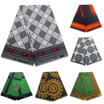 2024 Latest High Quality 100% Cotton Fabric African Ankara Veritable Wax Fabric Ghana Nigeria African Wax 6 Yards For Wedding 1
