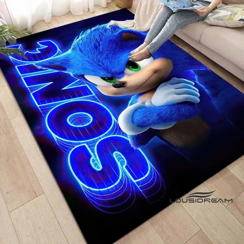 Customized C-Hedgehog Sonic Carpet Living Room Tea Table Cartoon Children's Bedroom Bedhead Mat Anti Slip Game Carpet 5