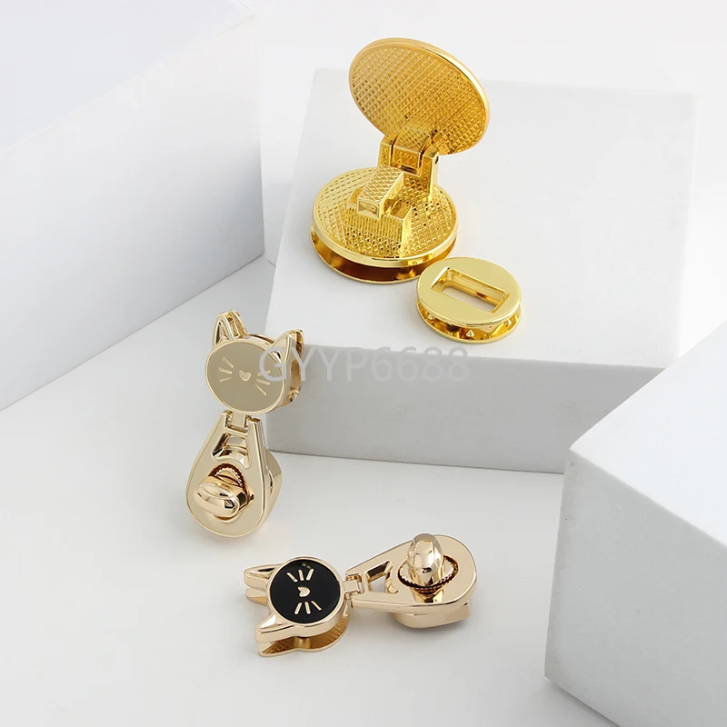 2-5-20Sets Moon,Cat Shape Metal Press Lock Turn Locks For Luggage Bags Handbag Purse Clasp Closure Custom Twist Lock Accessories