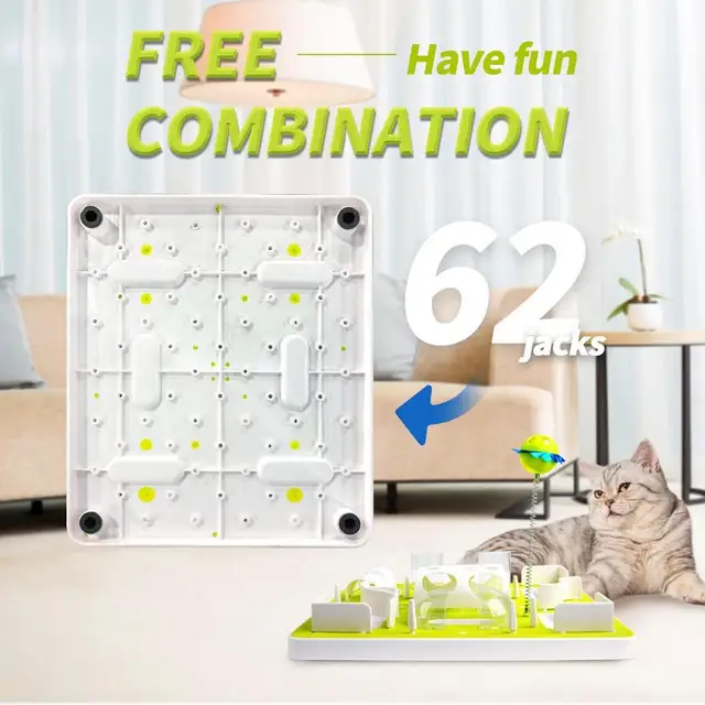 Pet alimentação prato tigela brinquedo, cão e gato jogo, predador tigela,  puzzle, treinamento lento comida, carregamento USB, gatos interativos,  dispensador de deleite automático - AliExpress