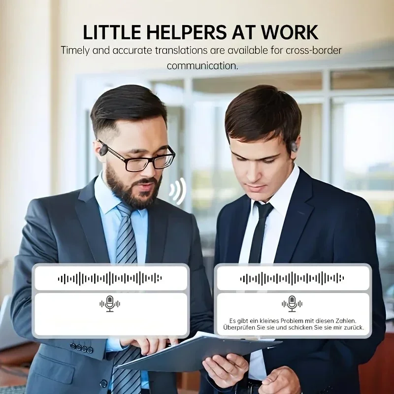 150 languages ai earbuds with 95 translation coverage noise canceling calls for music meetings travel usb type c charging wireless compatible free lanyard ideal for work gym wireless earbuds details 7