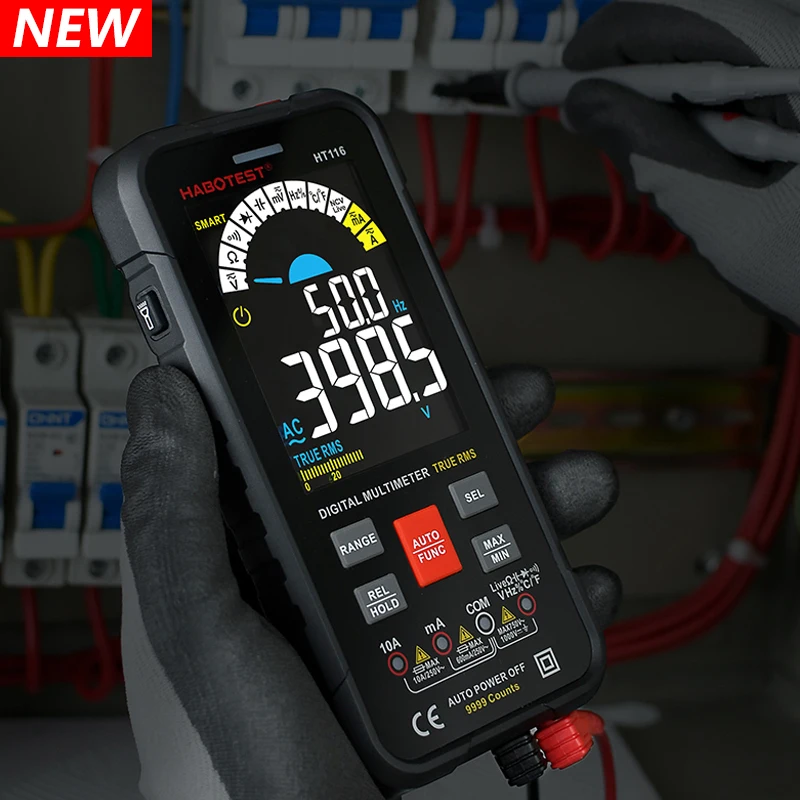 Цифровой мультиметр HABOTEST HT116 9999 отсчетов True RMS автоматическое отключение