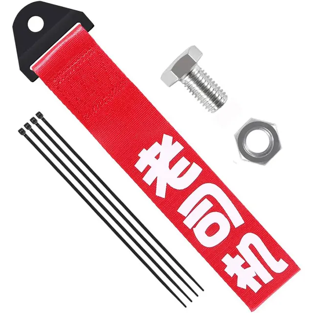 Car Red Racing Tow Strap Personalized With Chinese Slogan Traction Rope  Trailer Hook Hf Fit For Front Or Rear Front Bumper - Towing Ropes -  AliExpress