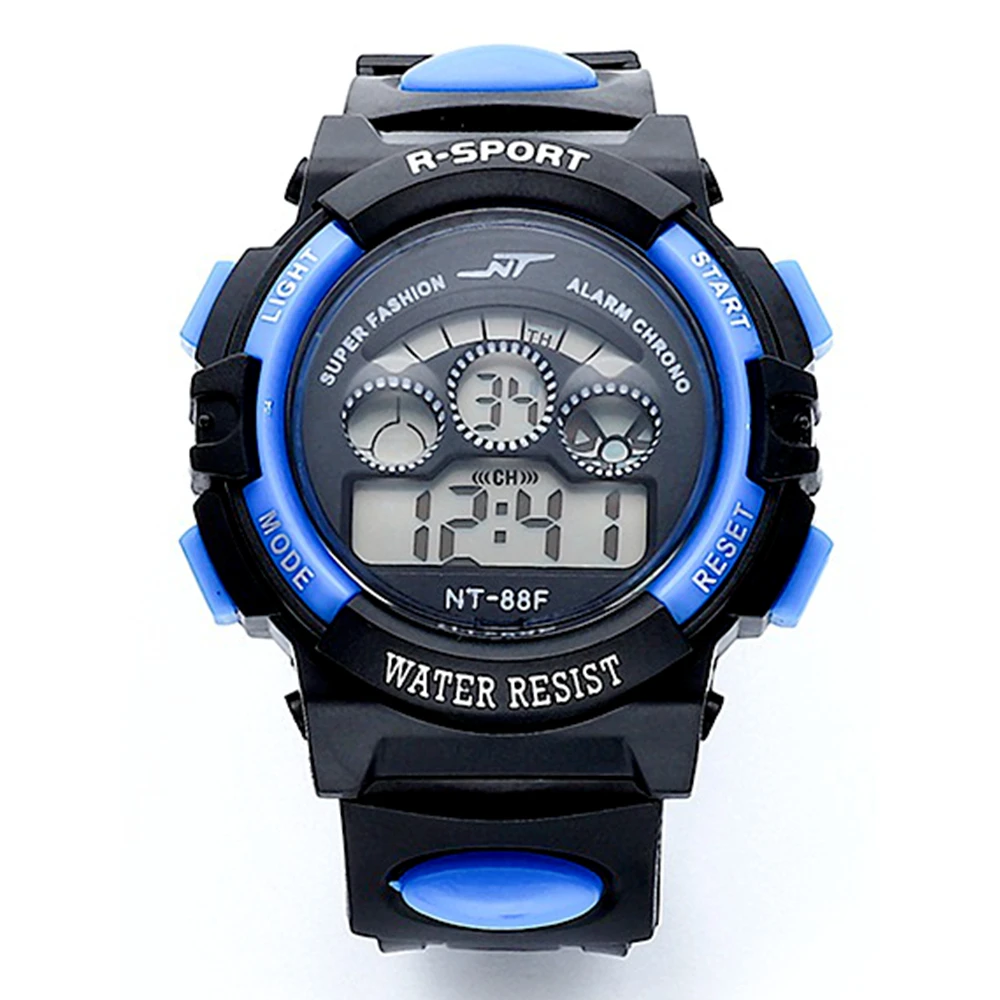 Colourful LED Lights Flashing Glow Up Boys Girls Kids Children's Day Party Gifts Digital Electronic Luminous Mens Watches Clock 2