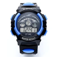 Colourful LED Lights Flashing Glow Up Boys Girls Kids Children's Day Party Gifts Digital Electronic Luminous Mens Watches Clock 2