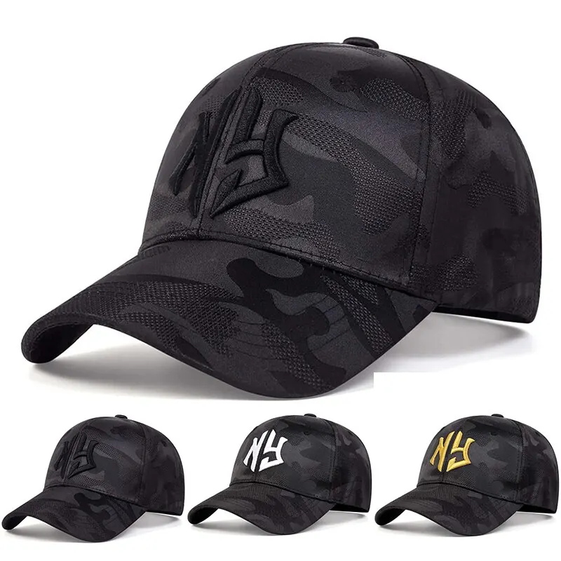 Casquette camouflage pêche brodée unisexe - Protection UV réglable printemps automne