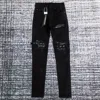 men paisley florals prints leather ribbed patch distressed black jeans 1